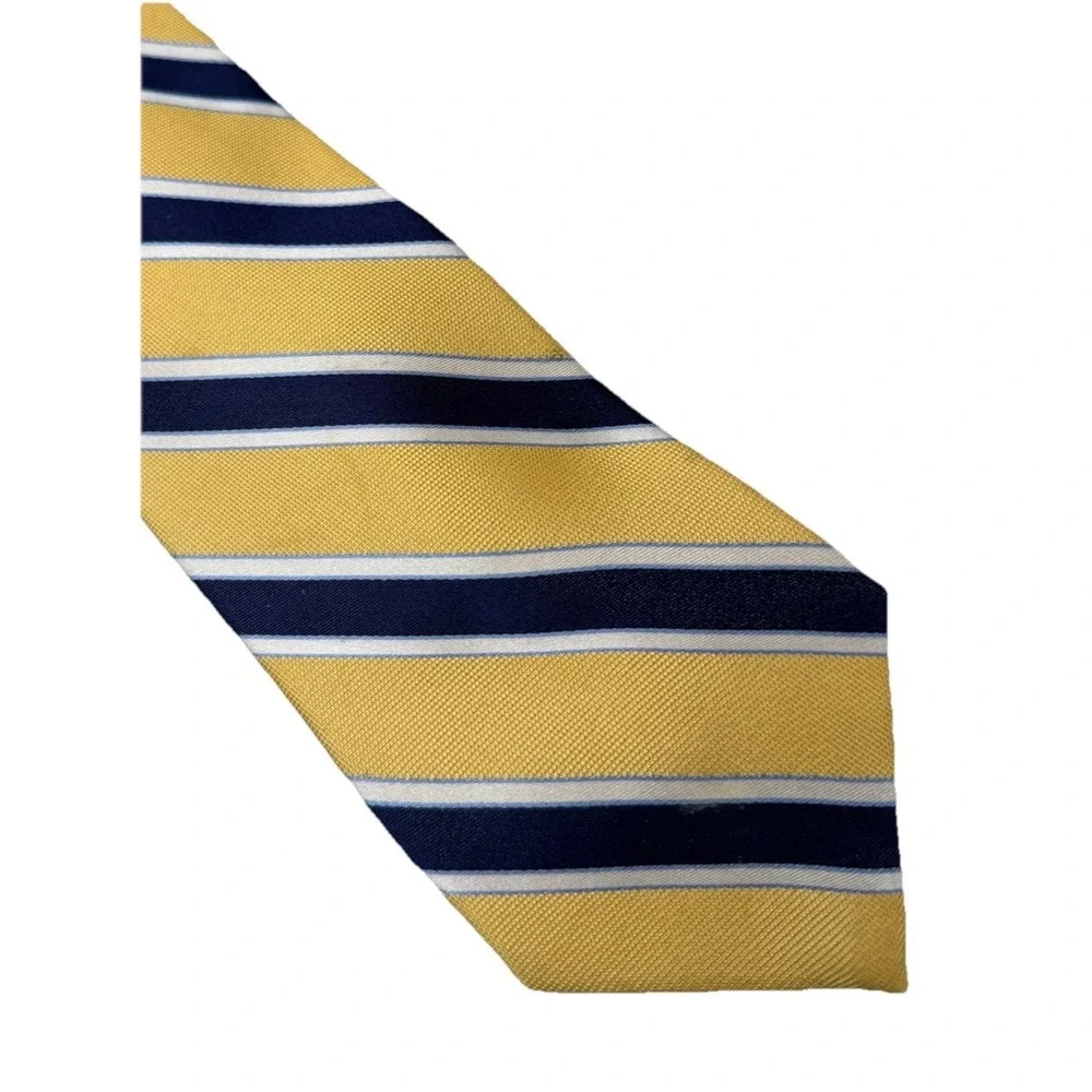 Tommy Hilfiger‎ Mens Necktie Tie Yellow and Blue Striped 60